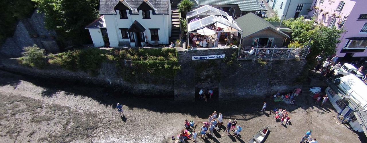 Anchorstone Café beside the Dittisham waterfront