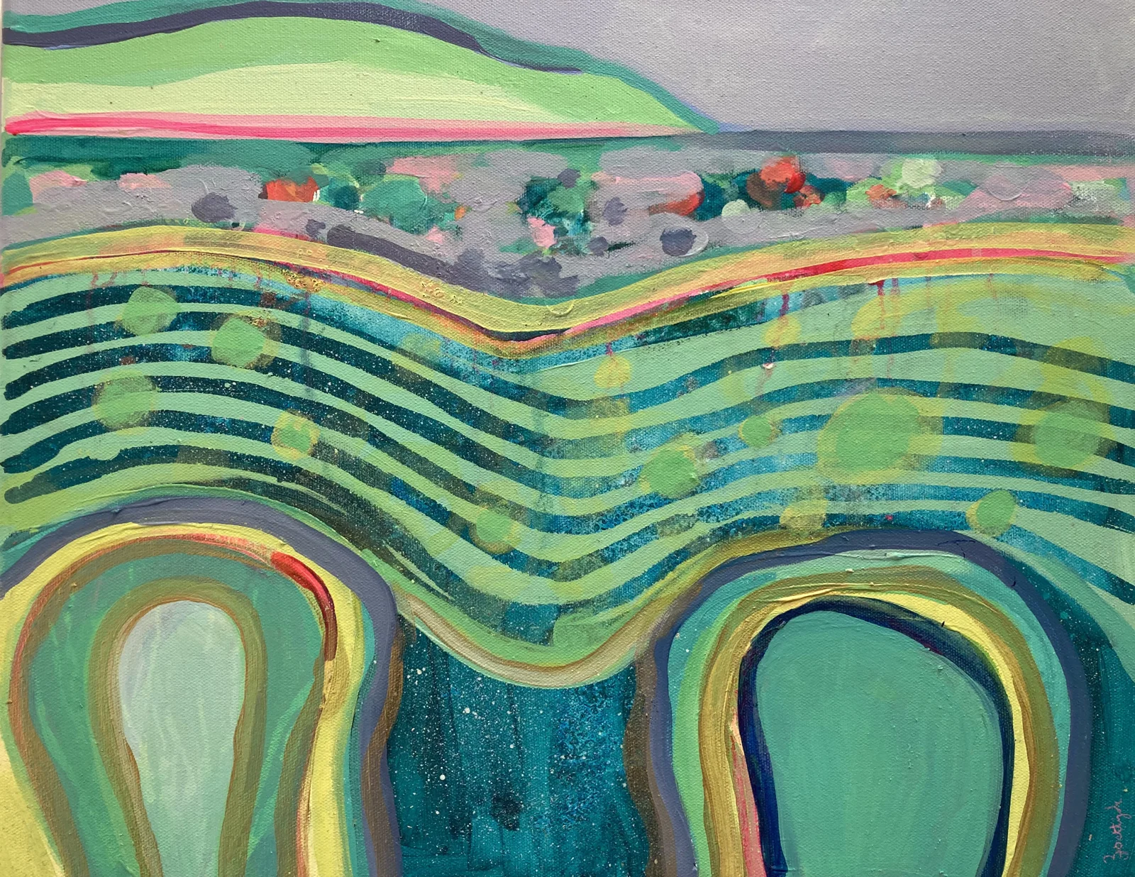 Flow of the River, a painting by Appledore Gallery-listed artist Zoe Hyde
