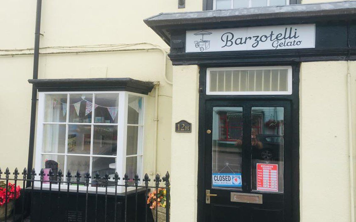 Barzotelli Gelato shopfront on North Tawton’s square