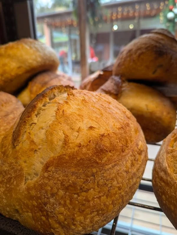 Freshly baked loaves photographed by Breadford’s Sourdough