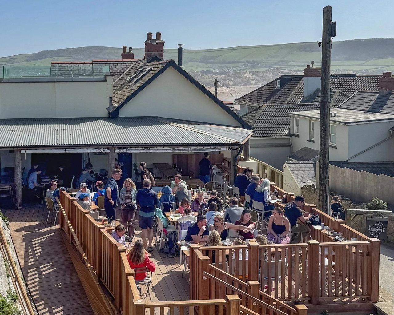 The terrace and café at Café Croyde Bay