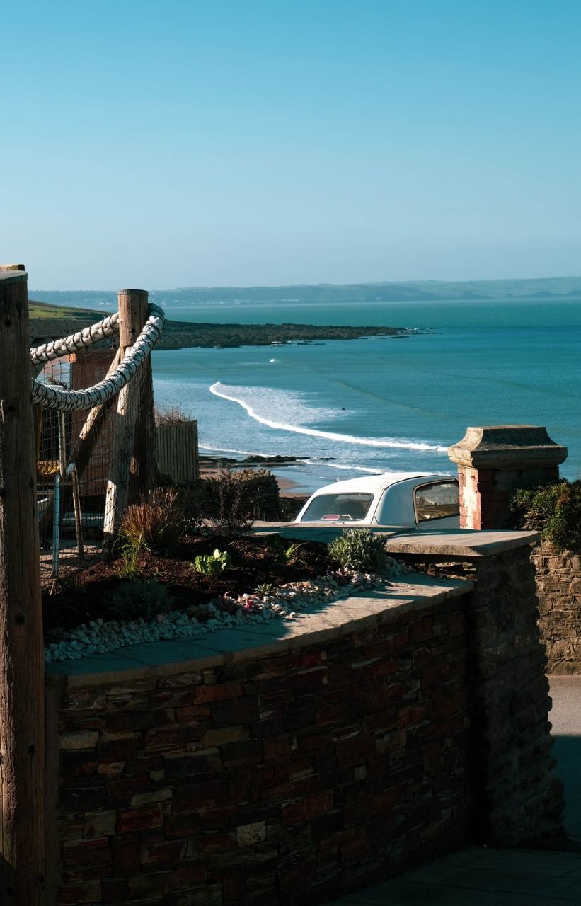 Sea views from the café’s outdoor seating