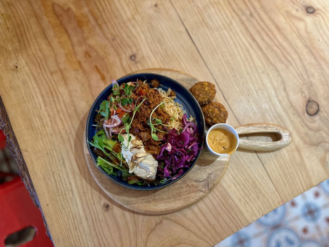 A colourful lunch bowl at Charlie Fridays