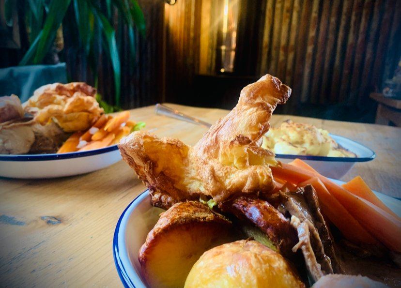 A roast dinner with Yorkshire pudding at Coldharbour