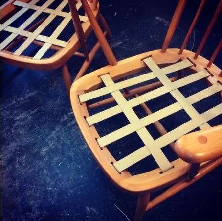 Chair frames with fresh seat webbing