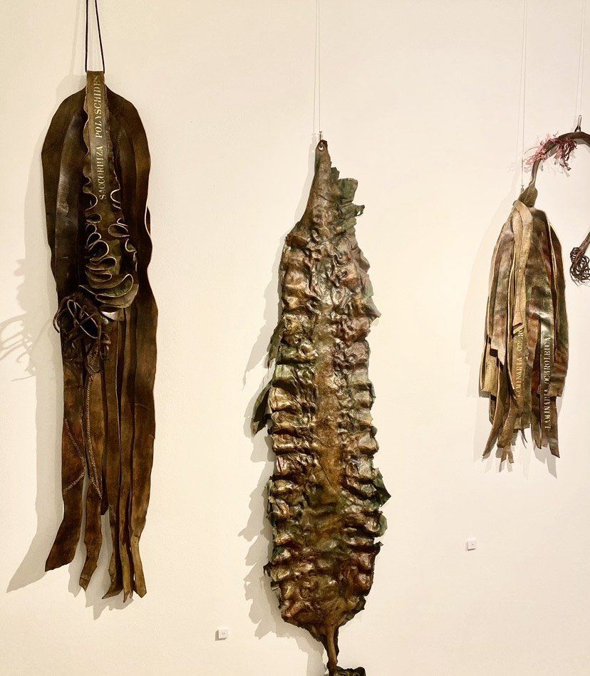 Sculptural artworks hanging at Green Hill Arts