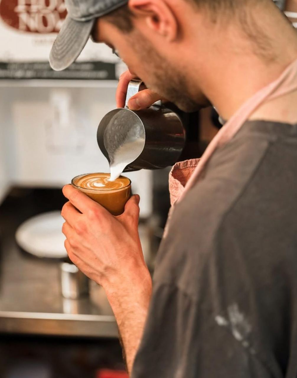 Coffee being poured at Luna’s Bakehouse