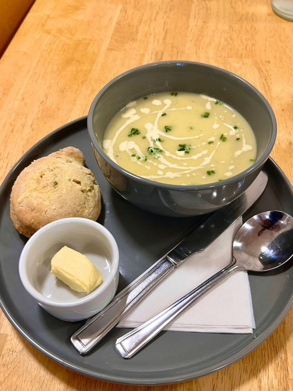 Soup and bread at Rodney’s Café