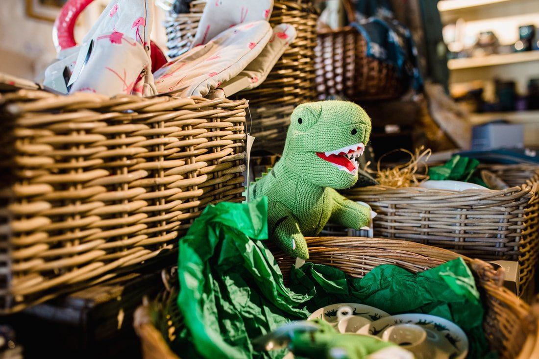 Colourful textiles and gifts in the Otterton Mill shop
