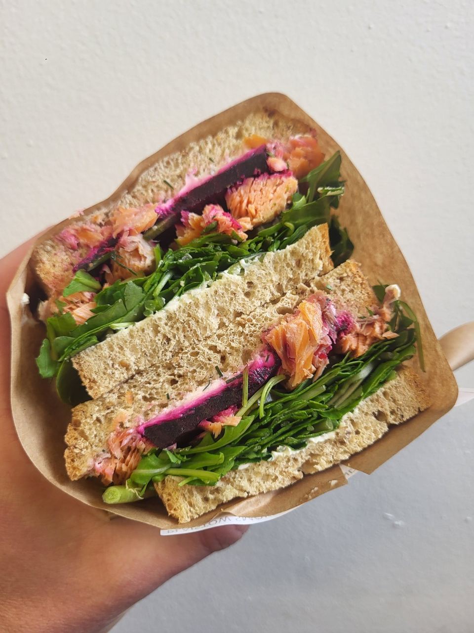 A colourful filled sandwich from The Porthole