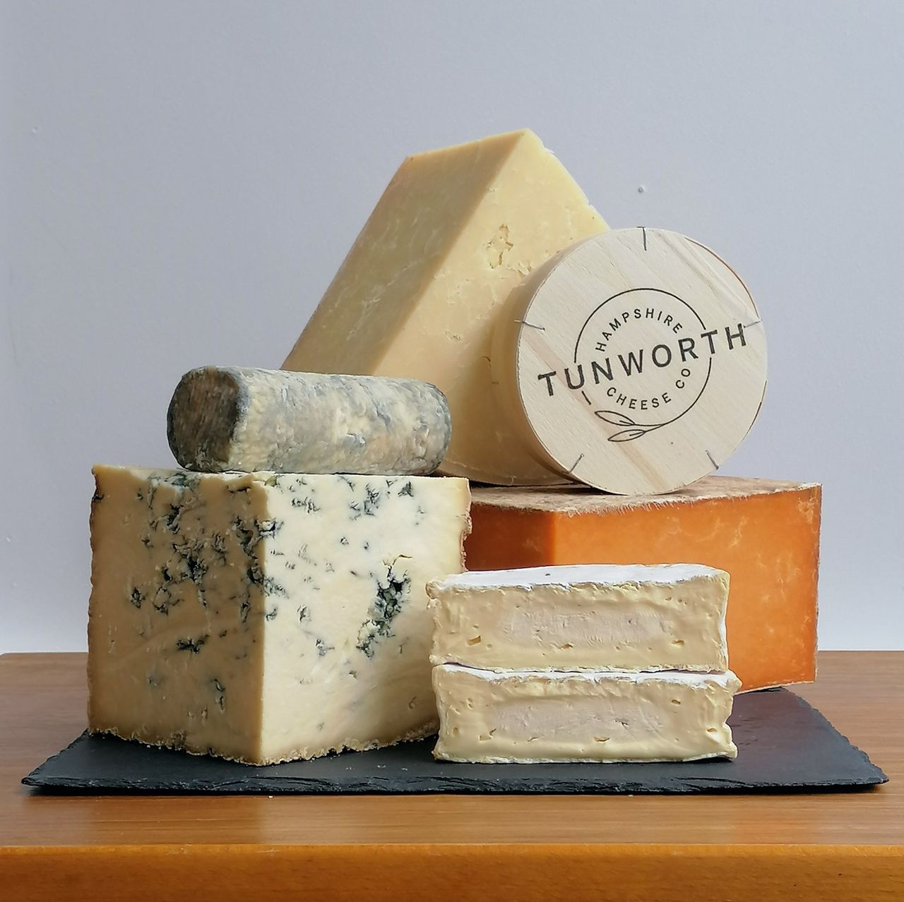 A selection of farmhouse cheeses stocked by Pullo