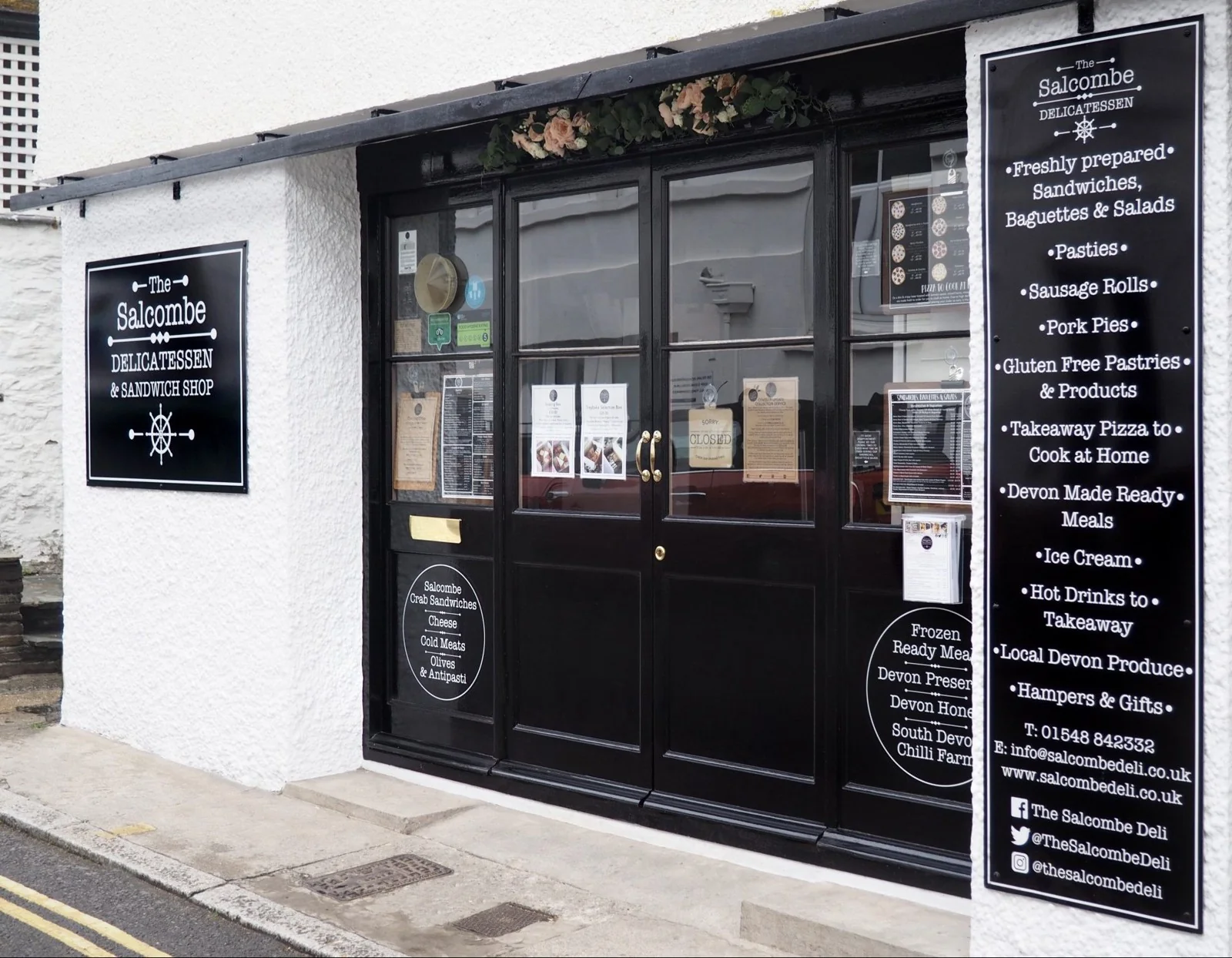 The Salcombe Delicatessen shopfront on Fore Street