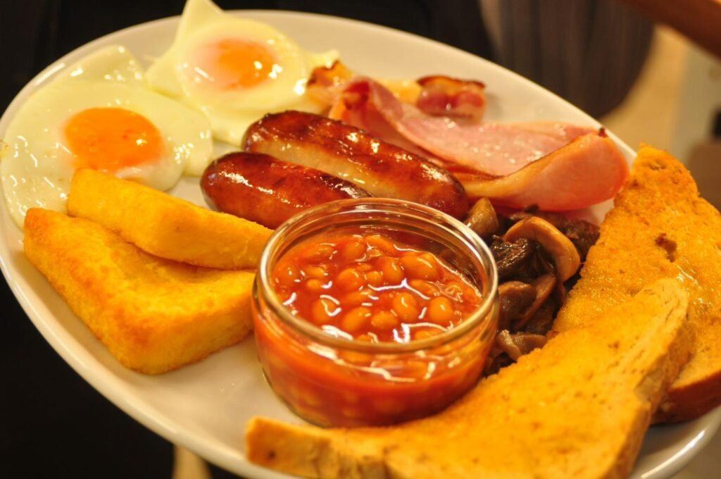 A cooked breakfast served at The Steamer