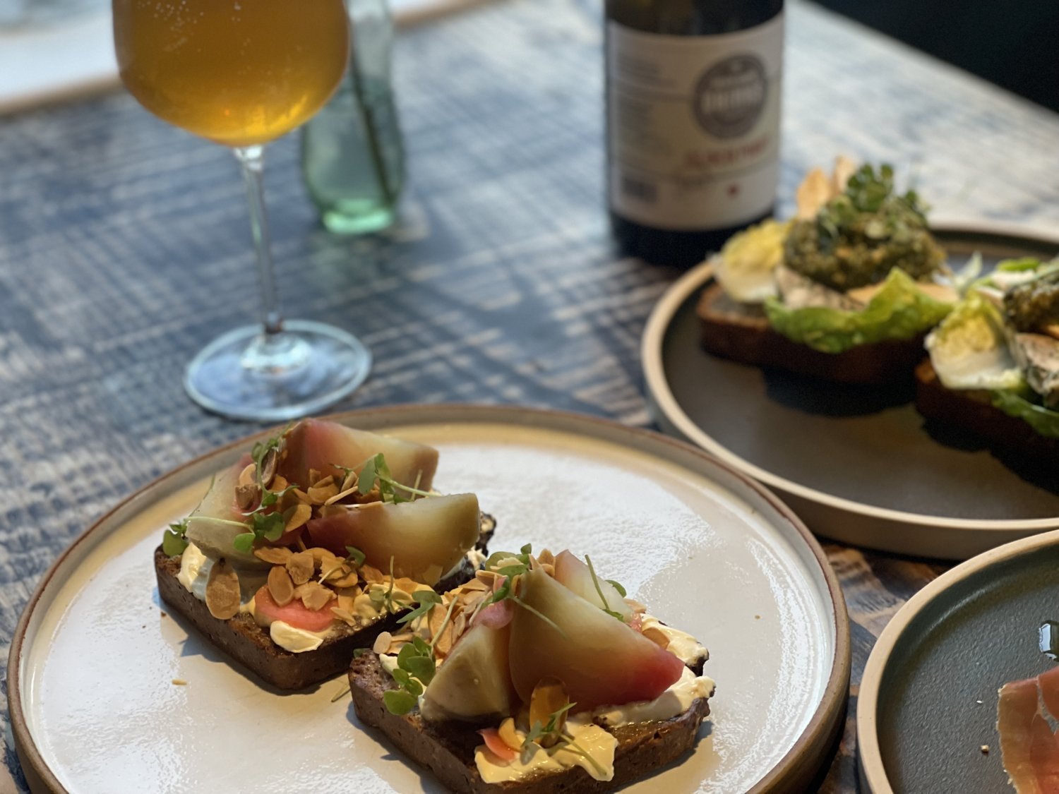 Open sandwiches served at The Old Library