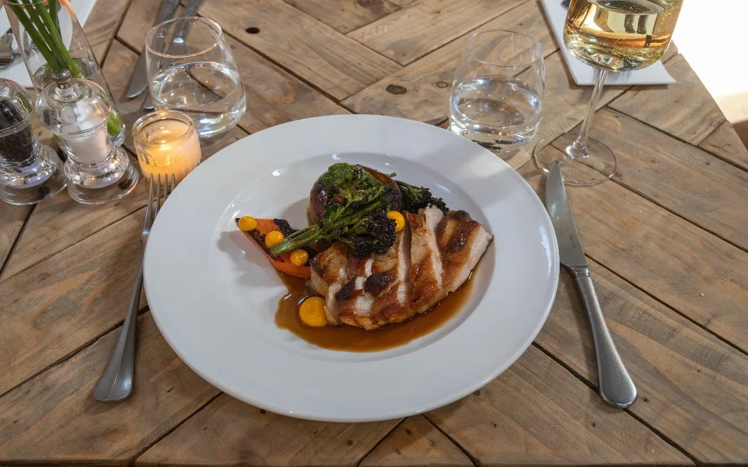 A roast dinner served at the White Hart