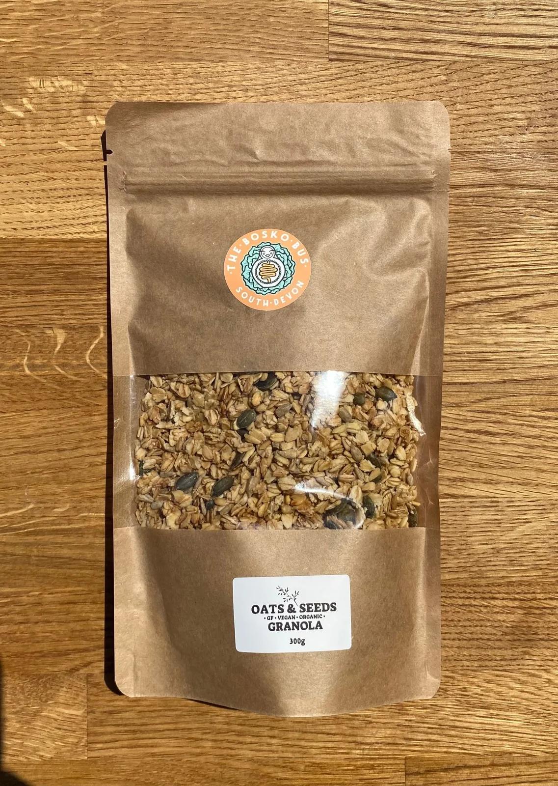 A bag of Wild Oats Kitchen Oats and Seeds granola